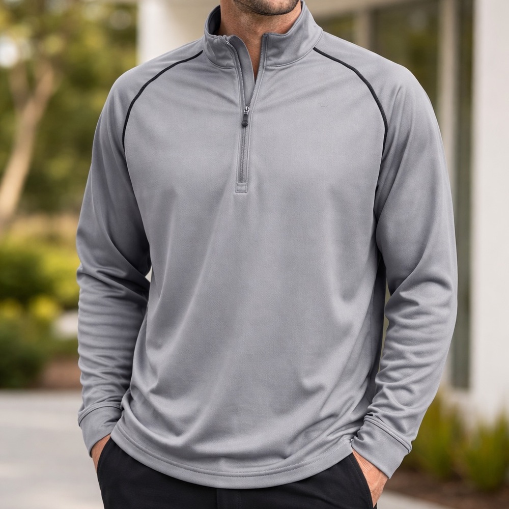 Under Armour Men’s Gray Quarter Zip Pullover Athletic Sweatshirt